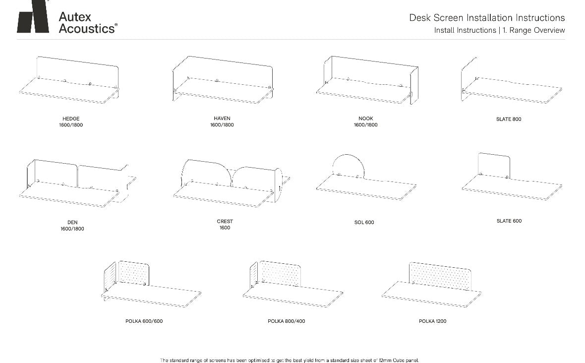Autex Vicinity Desk Screens